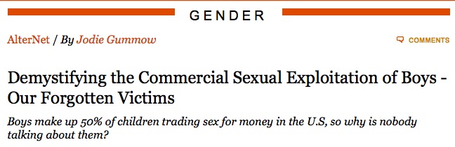 Demystifying the Commercial Sexual Exploitation of Boys - Our Forgotten Victims